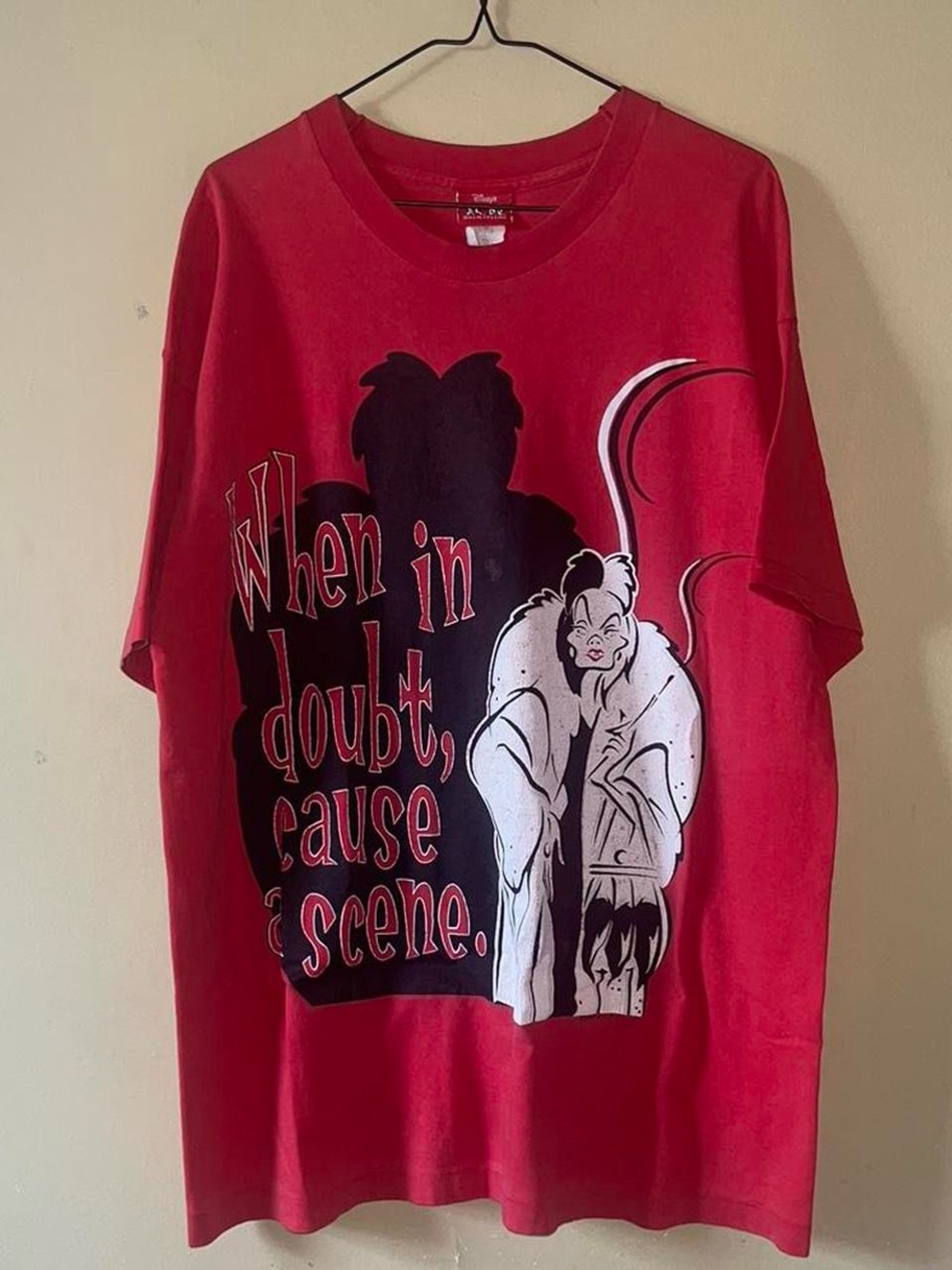 Vintage 90s 101 Dalmatians Cruella De Vil When In Doubt Cause A Scene T-Shirt
